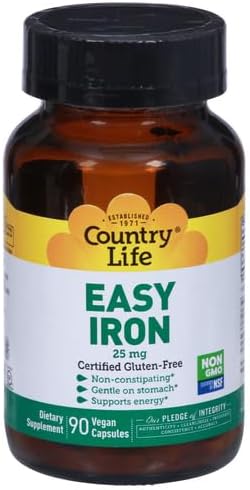 Country Life Easy Iron 25 mg with Ferrochel, 90 Capsules