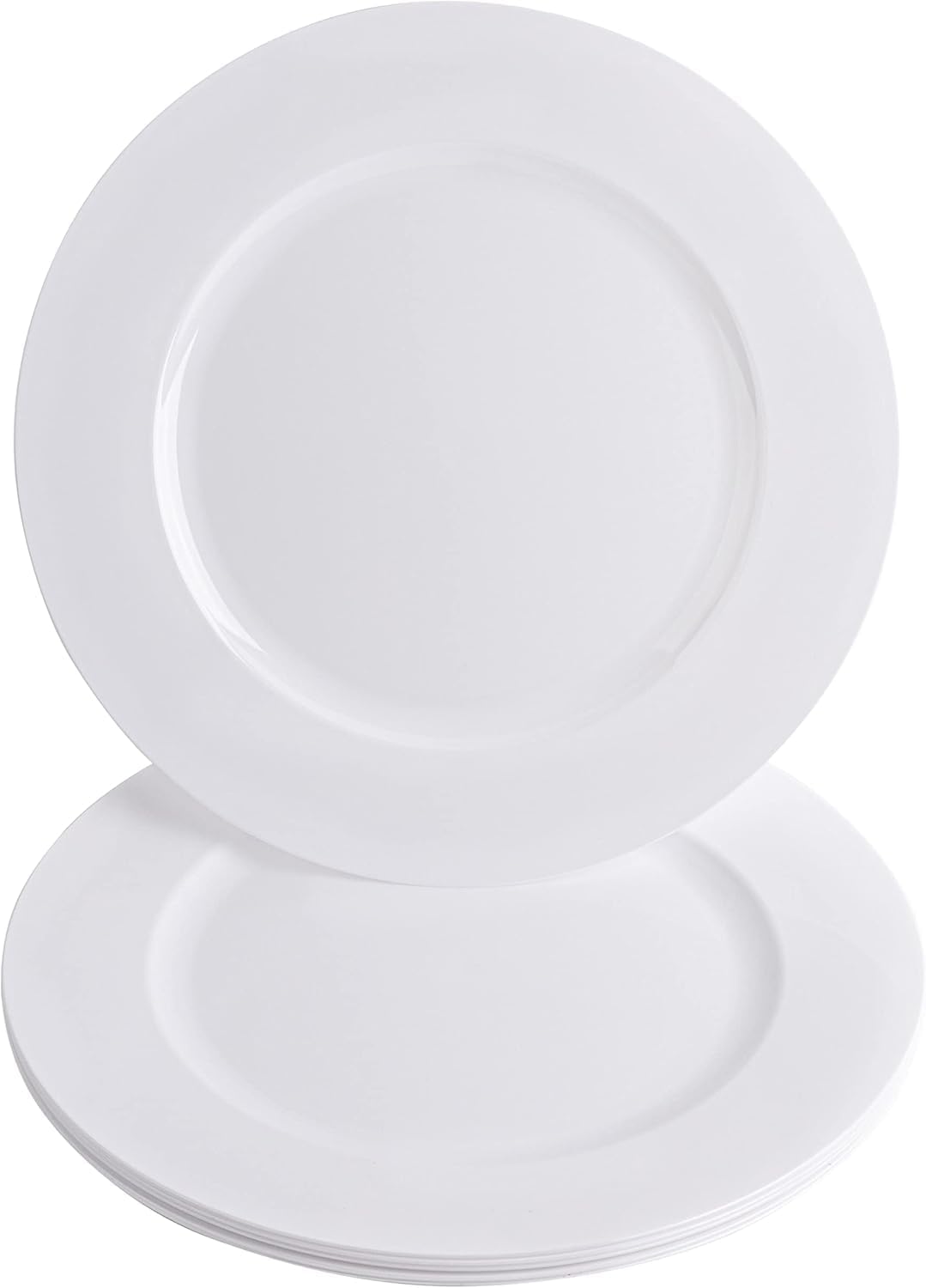 PARTY BARGAINS 13-Inch Charger Plates - 4 Pack, White, Heavy-Duty Disposable Chargers for Elegant Dining - Ideal for Weddings and Formal Events
