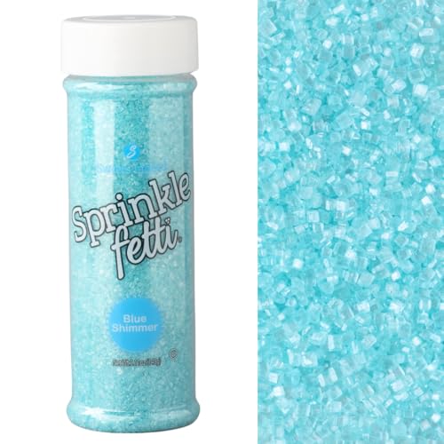 Image of Sweets Indeed Blue Sugar Sprinkles, Edible Baby Blue Sugar Crystals, Perfect for Cake Decorations, Baking, Ice Cream, Cookies, Cupcake Topper (Baby Blue Sugar)