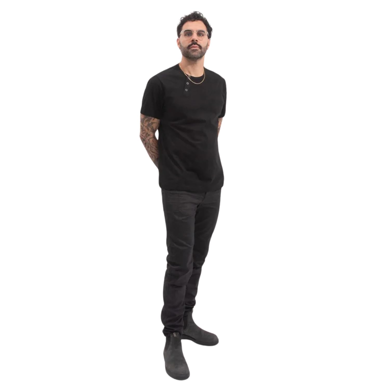 tilit Work Henley Tee (Black, 3X-Large) | Premium Work Henley, Unisex Work Shirt for Men and Women | Quality Design and Functionality