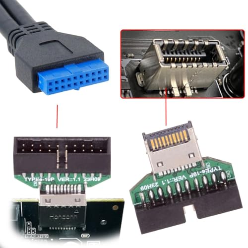 chenyang Adaptador USB 3.2 Tipo E a USB 3.0 19Pin miniatura 5