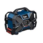 Bosch Professional 18V/ 12V System Cordless Power Radio Box GPB 18VH-6 SRC (Intool Charging for 18V & 12V, incl. Bottle Opener, 2X AAA Batteries, Screen Protective Film, Without Battery/Charger)