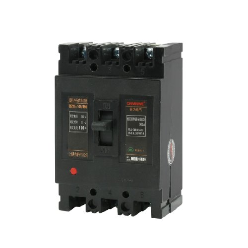 Aexit AC 380V Distribution electrical 100A 3 Poles 3P MCCB Moulded Case Circuit Breaker DZ15-100/390