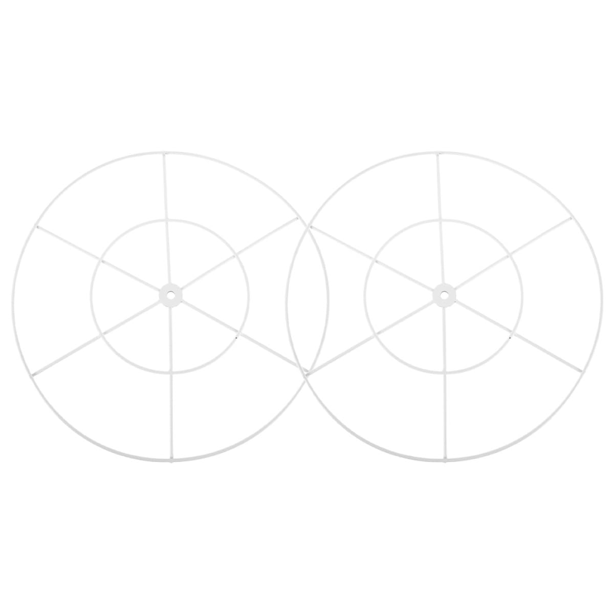 Cerceaux en Fer pour Drapé de Mariage : Pack de 2 Grandes Roues Circulaires