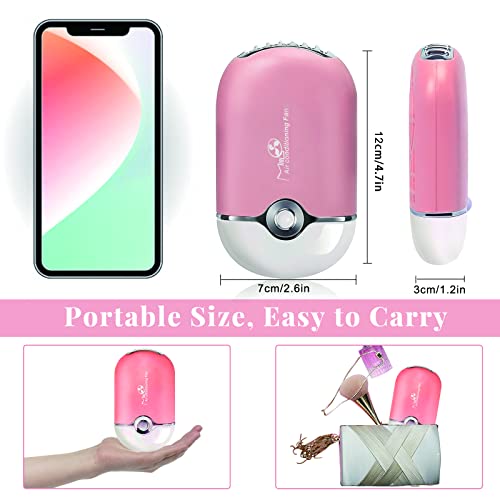 Greenlife® Usb Rechargeable Portable Mini Fan Cooling Fan Bladeless Handheld Eyelash Dryer Mini Handheld Fan Air Conditioning Blower For Eyelash Extension (Rose) #TOP5