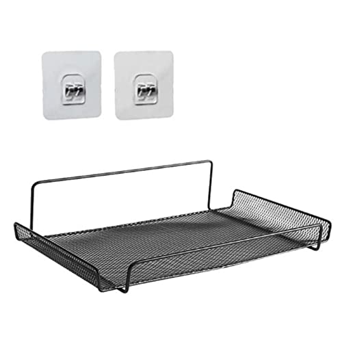 KAAR Fachboden Server Rack Shelf WiFi Router Regal Wandmontage TV Box Halter Metall Router Aufbewahrungsregal Organizer für Zuhause Wohnzimmer Schlafzimmer Schwarz