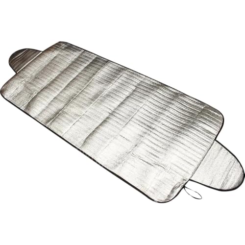 Car Windscreen Cover - Heavy Duty Protective Front Visor Foldable Heat UV Reflective Sunshade Universal | Windshield Sun Shades Snow Ice Frost Dust Blocks Sun | Screen Protector Shade - Year-round Use