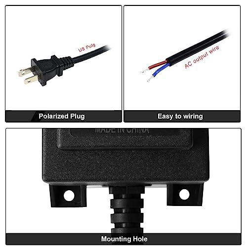 Outdoor Landscape Transformer Waterproof 60W 5A,110V-120V Ac To 12V Ac Low Voltage Power Converter For Led Landscape Lighting, Spotlight, Pathway Light,Outdoor Landscape Lighting,Swimming Pool Light #TOP5