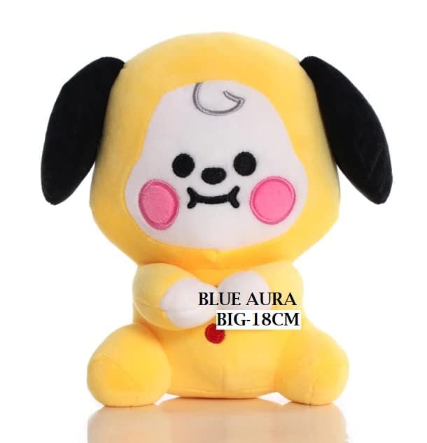 Blue Aura BTS Plushies Toy Chimmy 19CM Big Size BT21 Sitting