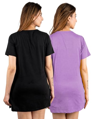 Image of Long Tshirts for Women Combo of 2 | Women Long t Shirt| Long Shirt for Women |Long T-Shirts for Women