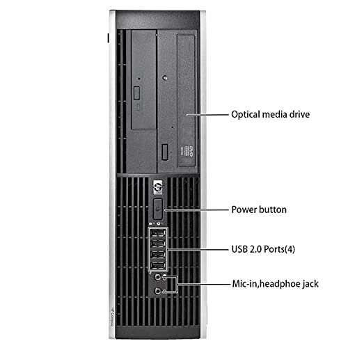 HP Elite Desktop Computer PC, 3.1 GHz, Intel Core i5, 16GB, RAM, 1TB HDD, New 22 inch LED Monitor, RGB Speaker and Keyboard Mouse, WiFi, Windows 11 Pro (Renewed)