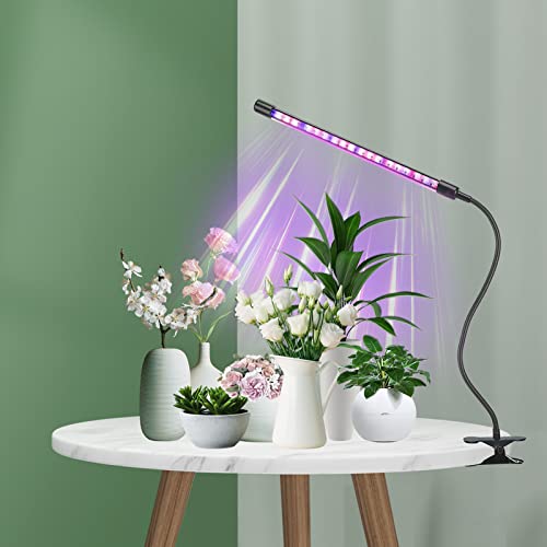 Grow Lights For Indoor Plants, Grow Light With Red Blue Full Spectrum, 3 Switch Modes Led Grow Light With Adjustable Gooseneck, 9 Dimmable Levels Plant Lights For Indoor Plants With Automatic Timer #TOP2