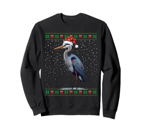 Santa Heron Bird Ugly Christmas Sweater Sweatshirt