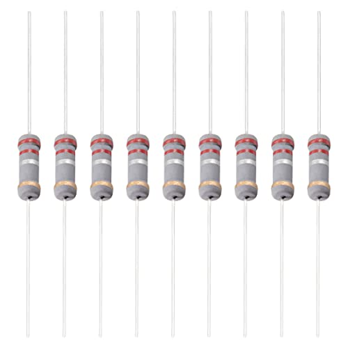 Image of YOKIVE 50 PCS Carbon Film Resistors, 2W 0.22 Ohm 5% Tolerances Resistor, Good for DIY Electronic Projects (4 Color Band, 0.58x0.19-Inch)