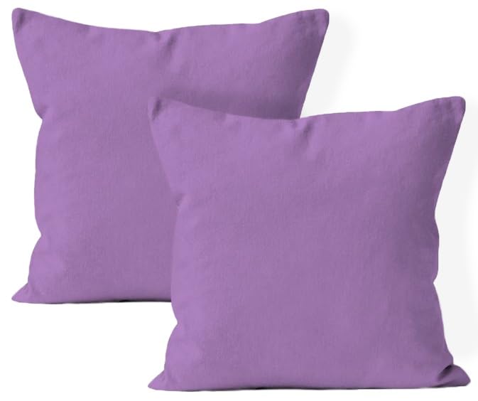 ASHGOBS Lavender Plain 100% Cotton Fabric Decorative Cushion Cover/Throw Pillow Cover for Sofa, Bed, Chair 22 X 22 (56cm x 56cm) Set of 2 Only Cover (22 X 22 (Pack of 2), Lavender) (B0CN9373RV) Amazon Price History, Amazon Price Tracker