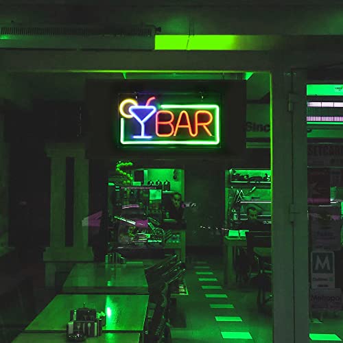 Jiuruiffc Bar Neon Sign, Bar Led Neon Light Sign Usb Powered Decorative Bar Open Sign For Home Bar Store Party Decor, Includes Business Hours Sign #TOP4