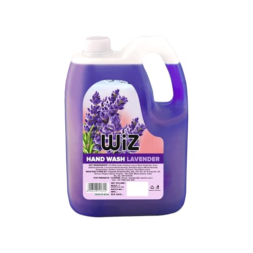 Image of Wiz Lavender Handwash Liquid Soap Refill Can - 5L | Germ Protection | Hand Wash with Added pH-Balanced & Moisturizers for Soft & Gentle Hands | Suitable for all Skin Types