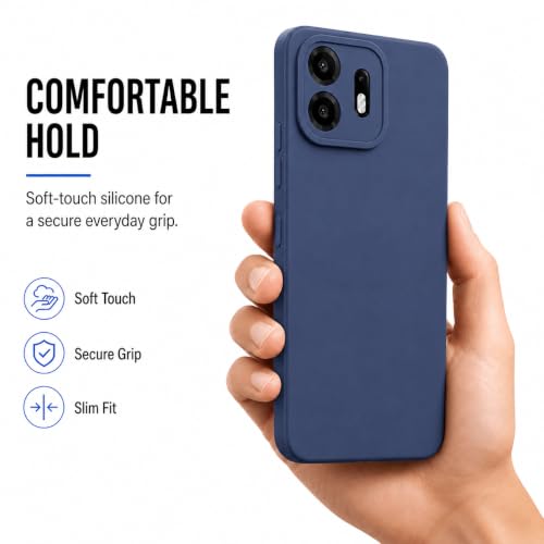 Image of FIRST MART Matte Silicone Back Cover for OnePlus N6 - Blue