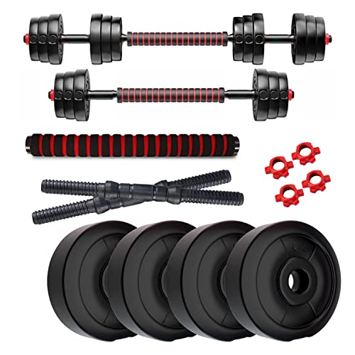 Image of Kore 3 in 1 Convertible 4 Kg PVC Adjustable Dumbbells Set - Black