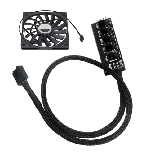 Distribuidor de ventilador de 4 pines, hub de ventilador de PC,Distribuidor de ventilador Hub de ventilador de computadora - Hub de ventilador de caja, hub de ventilador, divisor de cabecera de ven