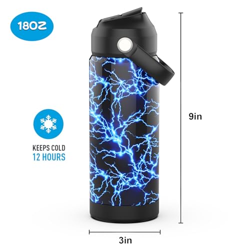 Kiocko KWB-2024 Kids Insulated Water Bottle With Straw,18Oz Kids Cups With Stainless Steel Leak Proof thumb #1