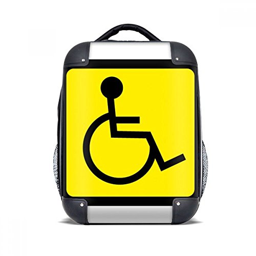 Sac à dos pour enfants 15 pouces motif symbole handicapé jaune noir DIYthinker