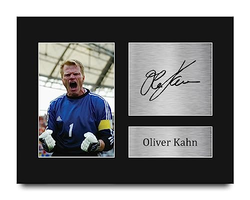 HWC Trading Oliver Kahn Germany Gifts Printed Signed Autograph Picture for Soccer Fans and Supporters - US Letter (ID-008660)