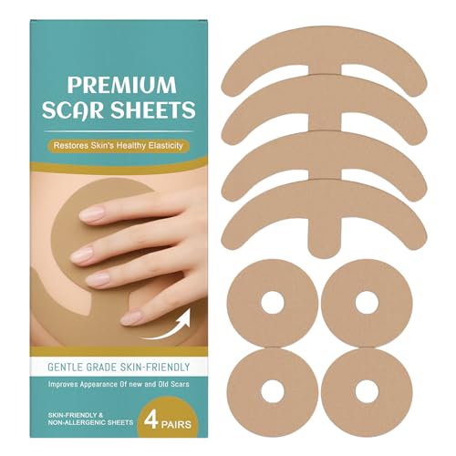 Hojas De Cicatrices De Seno: 4 Piezas De Silicona Para El Cuidado Quirúrgico Y Cosmético, Textura Transpirable Adhesión Con Diseño Reutilizable, Almohadillas De Recuperación Para Muj