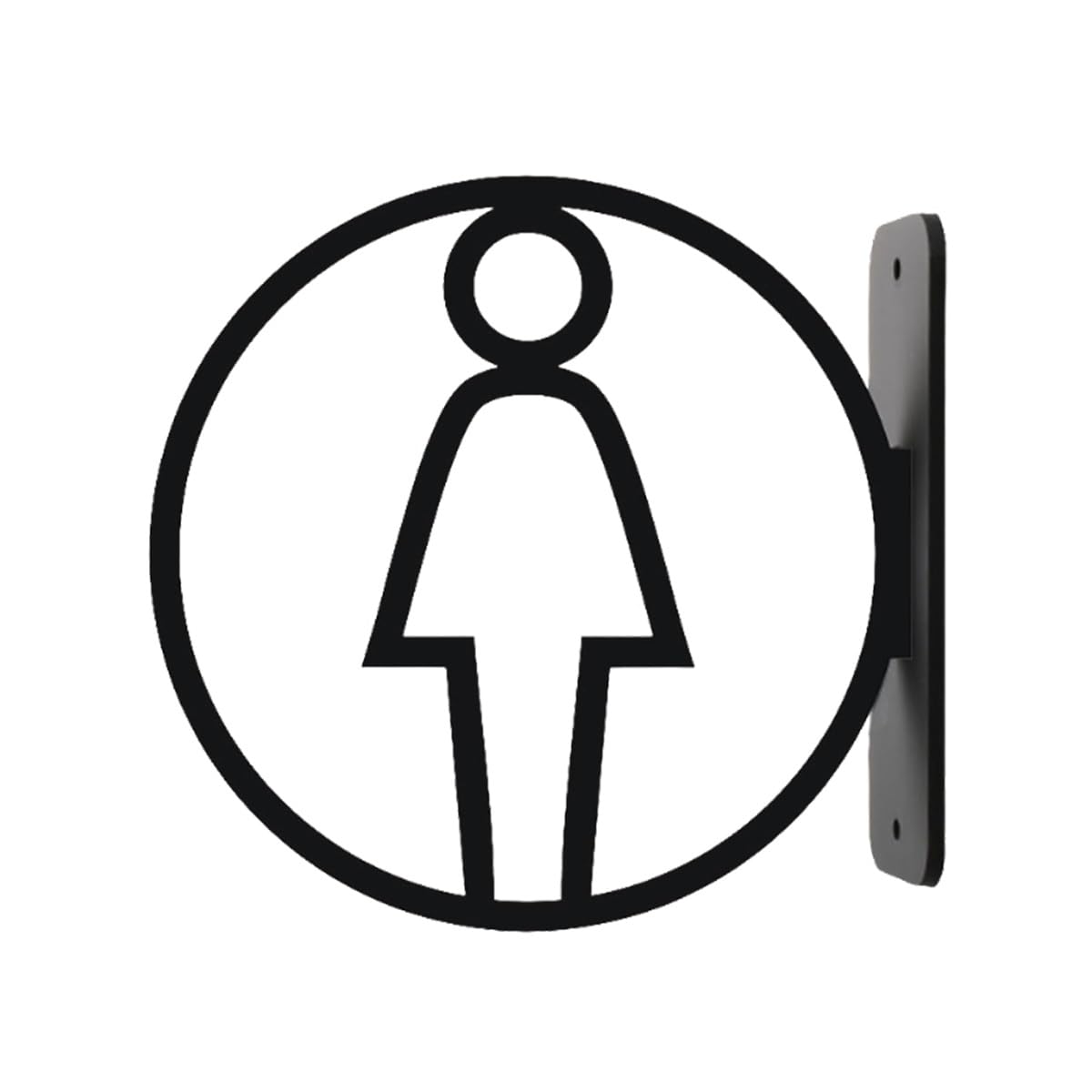 Meklitrz Men's One Color Toilets Plaque, 3D Acrylic Restroom Sign, Wo Restroom Toilet Sign, Side Mounted Restroom Reminder Public Toilet Signage Toilet Sign(B)