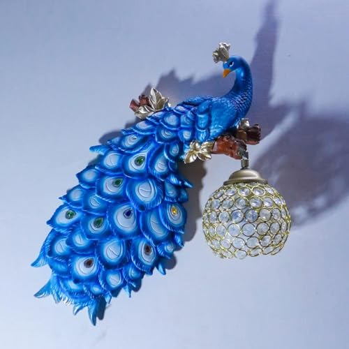 Resin Material Peacock Antique Wall Mount LED Night Lamp/Sconce (100Watts) | Wall Mounted Home Decor Item with Lamp | Wall Decor Items for Living Room & Bedroom Resin Material Peacock Antique Wall Mount LED Night Lamp/Sconce (100Watts) | Wall Mounted Home Decor Item with Lamp | Wall Decor Items for Living Room & Bedroom