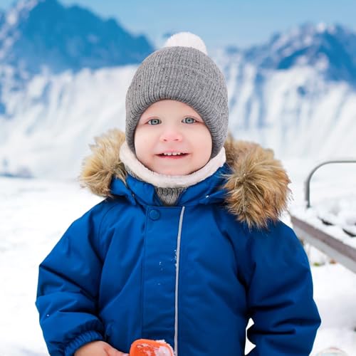 Sombrero de invierno con bufanda térmica de 30 cm para esquí 3
