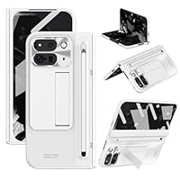 Miimall Custodia Con Cerniera Magnetica Per Google Pixel 9 Pro Fold, Cover Antiurto Con Portacarte E Cavalletto, Nero - 2