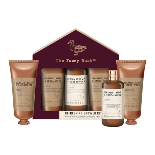 Baylis & Harding The Fuzzy Duck Bergamot Hemp & Sandalwood Mens Refreshing Shower Kit Gift Set (Pack of 1) - Vegan Friendly