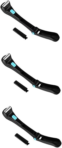 3 unids removedor de pelo eléctrico trasero afeitadora cuerpo afeitadora para hombres maquinilla de afeitar para la depilación de espalda