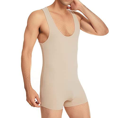 Men Bodysuits Slip Fitness Shapewear Underwear Athletic Supporters Wrestling Singlet Leotard4