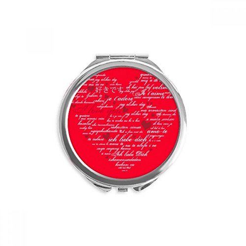 Miroir Saint-Valentin en cœur pour corriger votre maquillage n'importe où