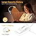 Gritin 16 LED Rechargeable Book Light for Reading in Bed- Eye Caring 3 Color Temperatures, Stepless Dimming Brightness, 80 Hrs Runtime, Lightweight Flexible Clip on Light for Book Lovers-White