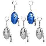 AMATHINGS 5er Set Taschenalarm Schlüsselanhänger Alarm mit LED-Licht – Panikalarm Schlüsselanhänger zur Selbstverteidigung – Alarmgeräte für die Handtasche geeignet für Jede Altersgruppe
