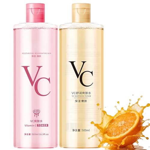 VC Toner, 500ml (17.6 fl oz), Vitamin C Moisturizing Toner, Brightening & Hydrating Lotion for All Skin Types, Deeply Soothes Dr