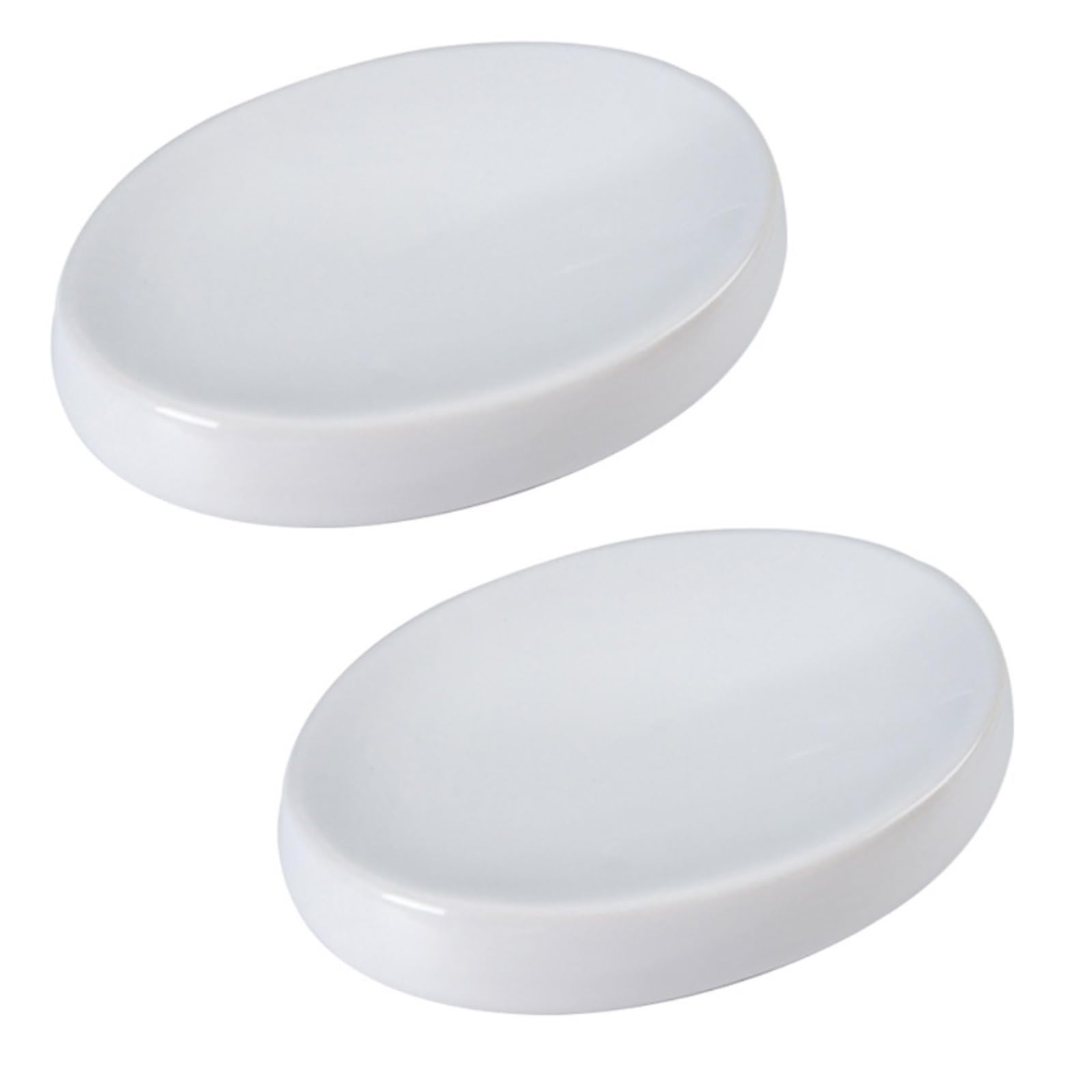 soap dish， Ceramic Soap Dish 2-Pack Multicolor(Blanco)