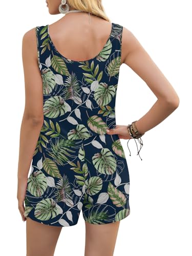 Image of DouBCQ Womens Summer Casual Sleeveless Loose Jumpsuits Romper with Pockets