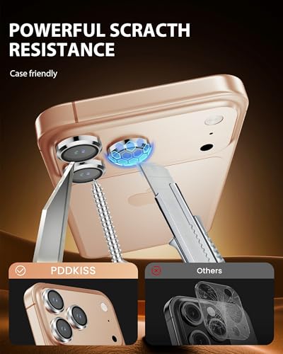 Image of PDDKISS 2 Pack Privacy Screen Protector for iPhone 17 Tempered Glass 6.3 Inch + 2 Pack Lens Protector Anti-Spy Anti-Glare HD Easy Installation