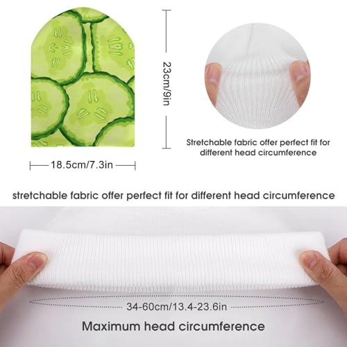 Cucumber Pattern Kids Beanie Hat for for Girls Boys Children Cap Winter Knitted Chemo Cancer Headwear Accessories Gifts Decoration Black2