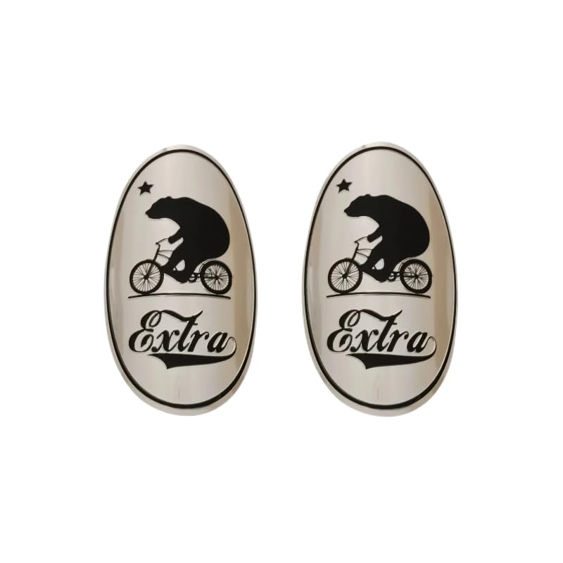 Autocollant Aluminium Pour Tête De Vélo BMX/VTT - Logo Pliable, Léger, Ruban Adhésif Inclus, Décoration Personnalisée