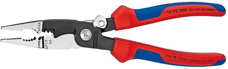 Alicate para instalaciones electricas KNIPEX 13 92 200 SB de 200 mm