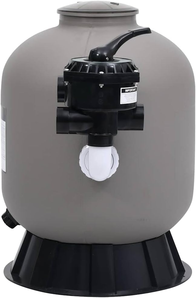 vidaXL Pool Sand Filter System with Side-Mounted 6-Way Valve - High Flow Rate, Multi-Port Operation, Compatible with 0.75 HP Pumps, Durable Polyethylene