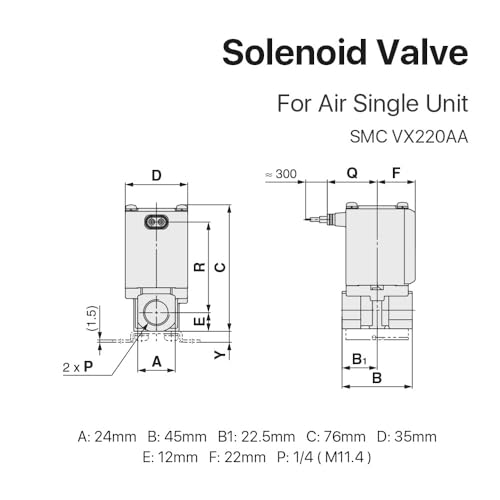 Vanne solénoïde VX220AA 24V 1/4 BSP direct 2 post air laser - 6