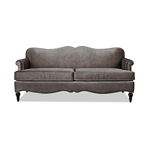 Jennifer Taylor Home Legacy Camelback Sofa Nail Head Accents, Grey #TOP2