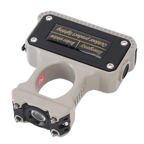 Hyuduo Lanterna de punho americano recarregável por USB, LED, martelo de segurança para carro com luz brilhante de 6000 K, bateria de 1100 MAh para emergências, quebra-janelas,
