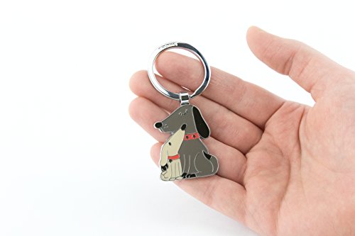 TROIKA DOG & DOGGY – KR18-05/BR – Schlüsselanhänger Hund, Welpe – der beste Freund des Menschen – Metallguss/Emaille– glänzend – verchromt – beige, braun – TROIKA-Original